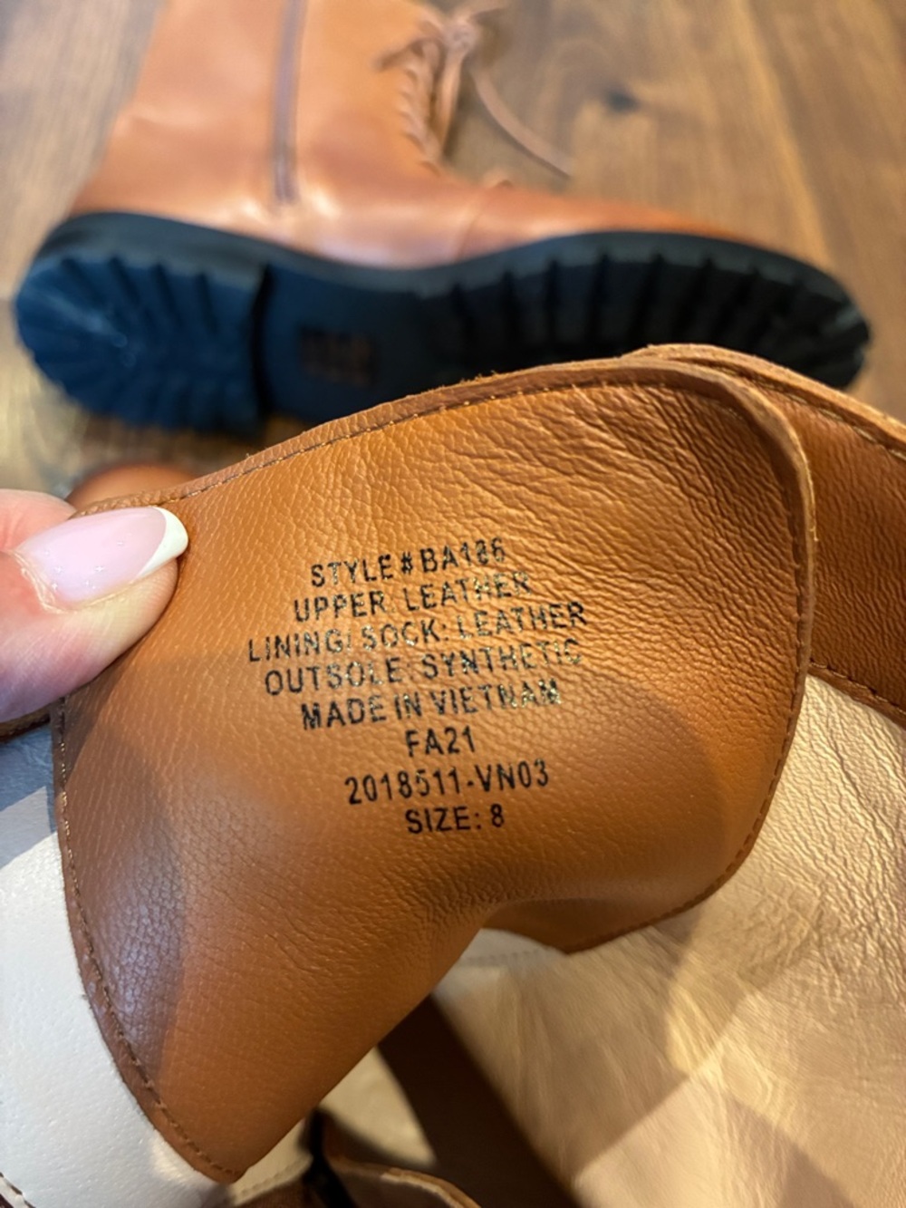 J. Crew Cognac Brown Leather Lace-Up Boots - Picture 6 of 6